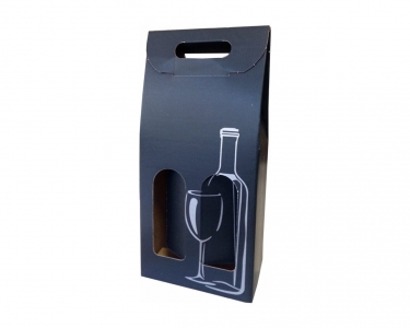 CAJA PARA 2 BOTELLAS NEGRA BOT-COPA 178x86x382 mm