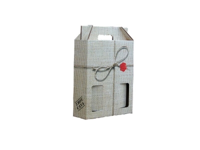 CAJA PARA 3 BOTELLAS DE CAVA 270x88x322 mm Saco