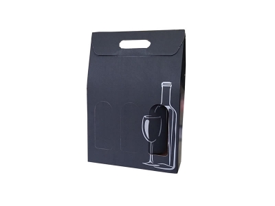 CAJA PARA 3 BOTELLAS NEGRA BOT-COPA 266x88x325 mm